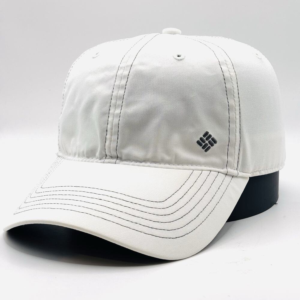 Columbia Baseball Cap White OSFM Performance Logo Strapback Hiking Outdoor Hat